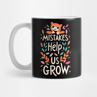 Mistakes Help Us Grow with Colorful Leaves Mug